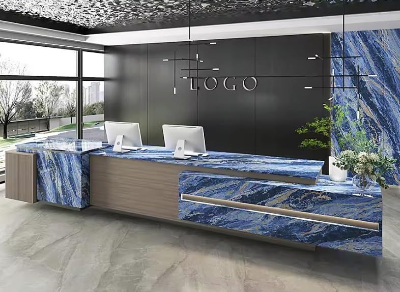 Blue Sky Marble Wallpaper / Self Adhesive Marble WallPaper / Waterproof Marble Print Sticker Roll / Peel And Stick Wallpaper / Blue Sky Marble Sticker Foil Wallpaper (60x200 cm)